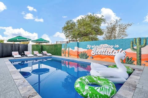 The crystal-clear water invites you to float effortlessly ensuring a leisurely experience. Surrounding the pool are four plush, comfortable poolside seats. The ample space provides plenty of room for games, lounging or just enjoying a refreshing dip.