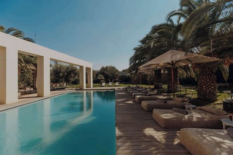 piscine et transats