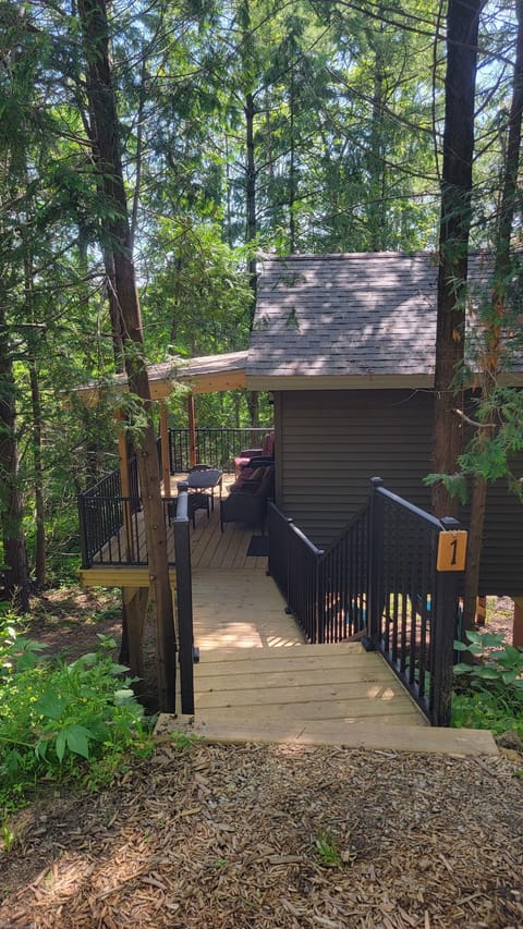 Cabin #1 entrance stairs