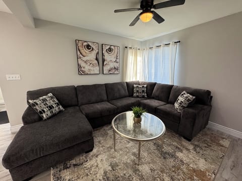 Large sectional in living room