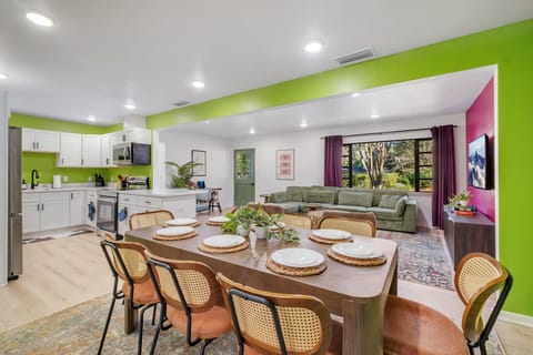 Table set up for the dining area