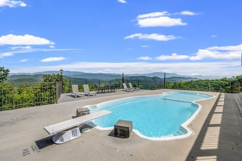 Diving board and room for the whole group to swim at once