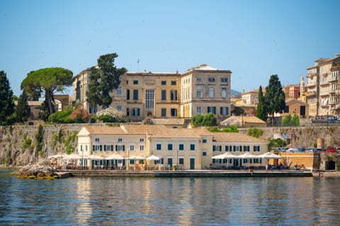 Nearby bathing spots and a part of Corfu old Town