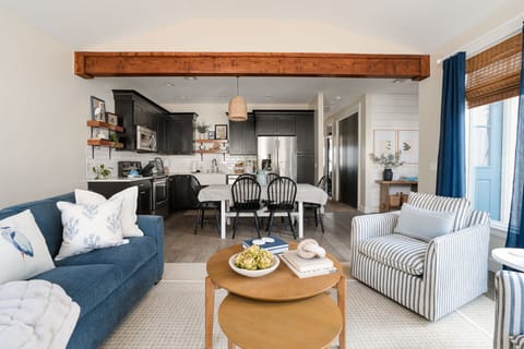 Open concept living and kitchen space