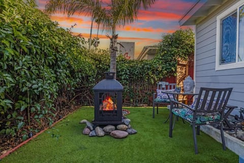 Front patio with fire pit for family and group hangout