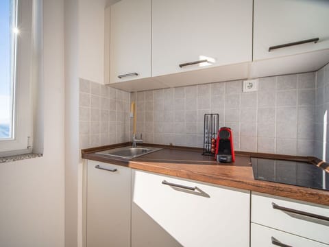 Kitchen, Kitchen Appliance, Countertop, Major Appliance, Flooring, Interior Design, Wood, Cabinetry, Floor, Kitchen Sink