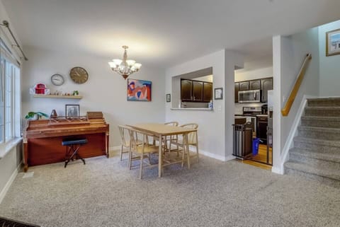Dining space and piano