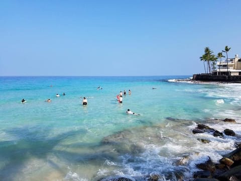 Beach across White Sands Village