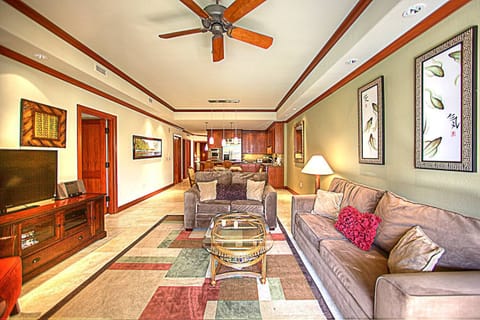 Ample seating for family and friends in the living area