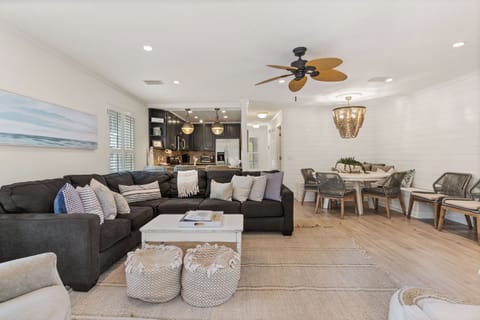 Spacious living room with sectional couch