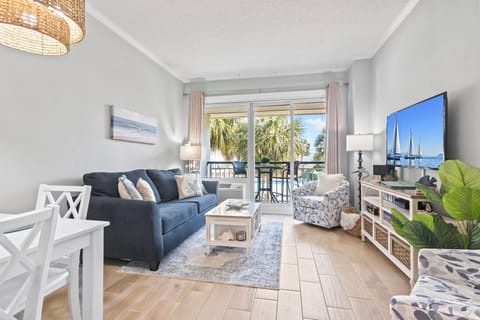 Living Room Comfortably Entertains 4 Guests