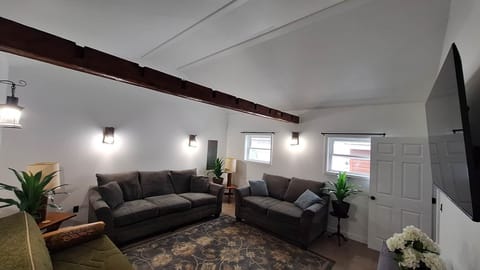 Living Room with Original beam
