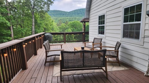 The deck is a wonderful place to relax