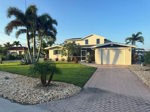 Our front yard in our quiet neighborhood. With the side drive, lots of parking
