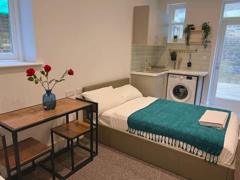 Room offers a comfortable bed for relaxation