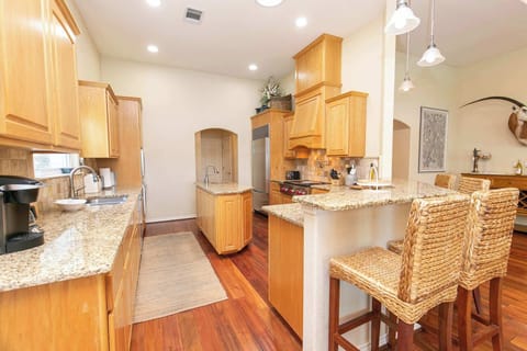 Kitchen is stocked with cookware essentials