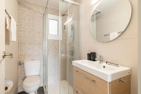 Apartment | Bathroom | Shower, hair dryer, towels, soap