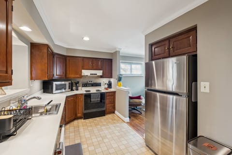 Indoors, Kitchen, Appliance, Refrigerator, Microwave