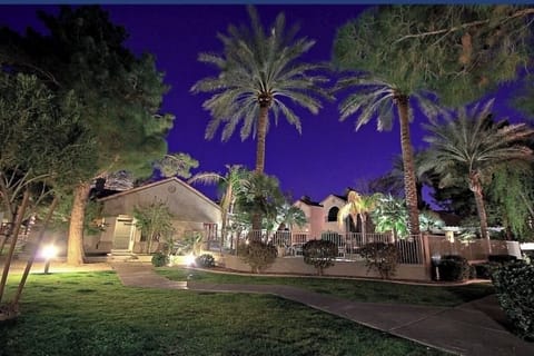 Pool and clubhouse view.