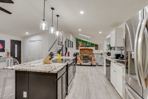 Spacious Kitchen and Dining Area with Massive Dining Table