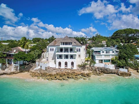 Oceanside view of villa