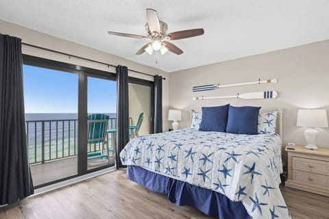 Master Bedroom - Master Bedroom with King Bed, Ensuite Full Bathroom, Direct Balcony Access and Beachfront View.