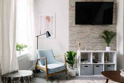 Our favorite chair in the place near tons of natural light.
