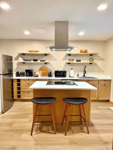 Fully equipped kitchen with induction range