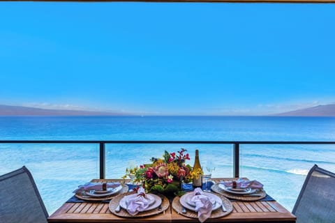Pull up a chair on your private lanai and watch the ocean sparkle, with front row seats for Maui sunsets.