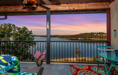 Stunning view of the lake off of the balcony