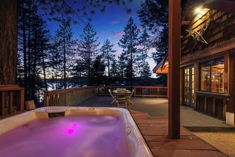Hot Tub Views at Night