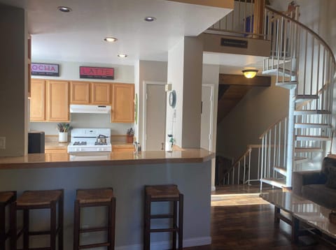 Fully equipped kitchen w/ toaster, drip coffee maker, slow cooker, blender, spices, and more!