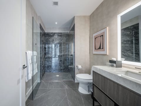 Suite, City View | Bathroom | Shower, free toiletries, hair dryer, bathrobes