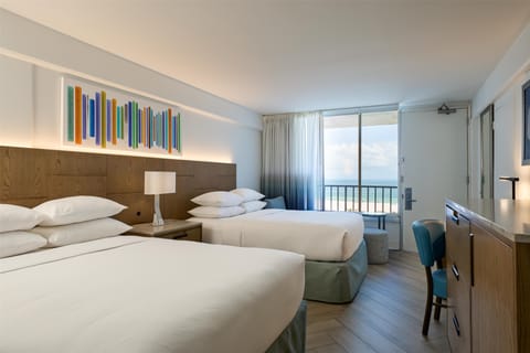 Hypo-allergenic bedding, in-room safe, blackout drapes