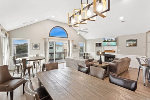 Located in the Crown Point neighborhood of Corolla, this stunning 6-bedroom, 5.5-bathroom vacation home offers the perfect blend of comfort, entertainment, and convenience.
