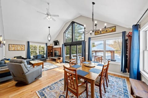 High ceiling living area