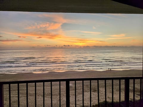 sunrise from living room balcony