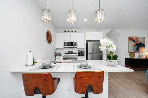 Fully equipped kitchen with all the appliances you need for home-cooked meals.