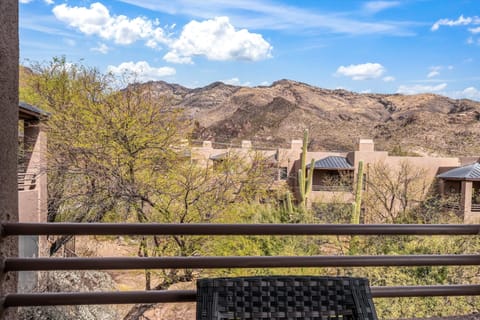 Expansive mountain views from private balcony
