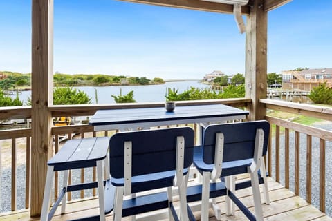 Head outside to the covered deck where you can relax and savor breathtaking views of Pamlico Sound while you dine!