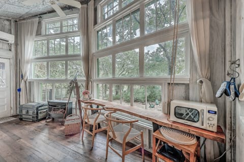 Quick snacks or late-night popcorn are easy with the handy in-unit microwave.