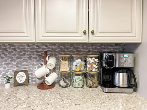 Coffee bar - coffee and other items included with your stay. 