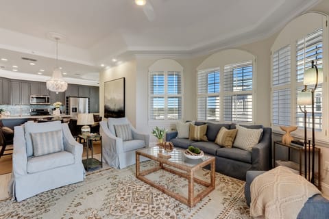 Absolutely Stunning Views from this Professionally Decorated Penthouse Living Area