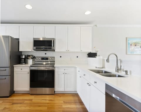 New appliances, countertops, and cabinets