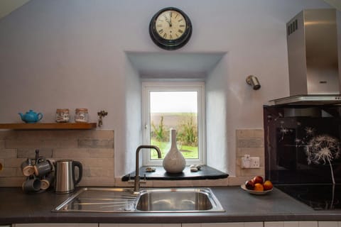 Kitchen window with a view across fields