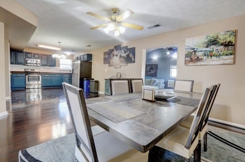 Dining room and kitchen