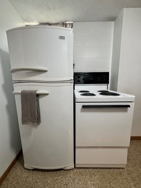 Small kitchen on the lower level of the home. 