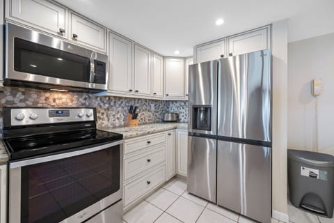 Kitchen with granite countertops