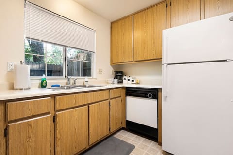 Bright kitchen with window and plenty of counter space