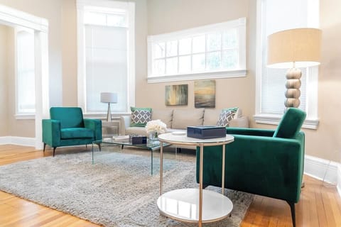 Cozy Living Room Space with Lots of Natural Light